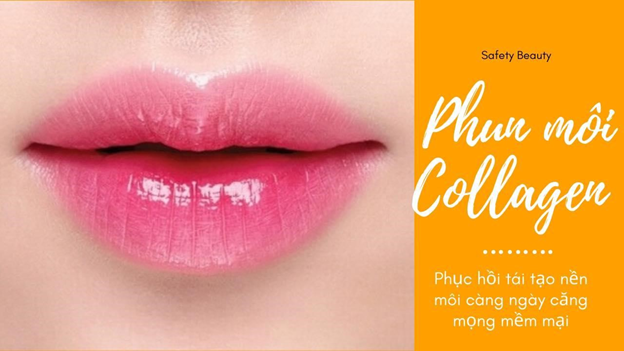 Phun môi Collagen